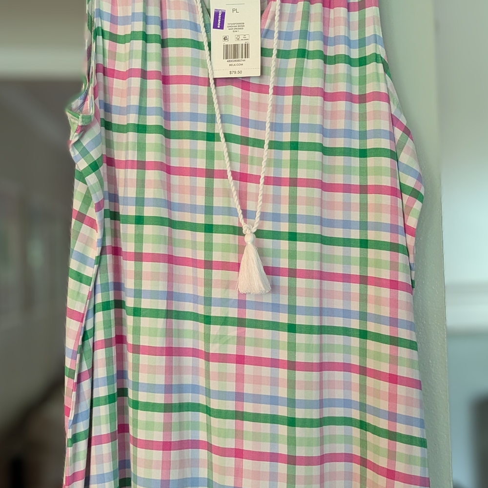 Colorful Plaid Sleeveless Dress